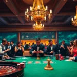 Exciting gameplay at a casino en ligne france légal with vibrant colors and elegant players.